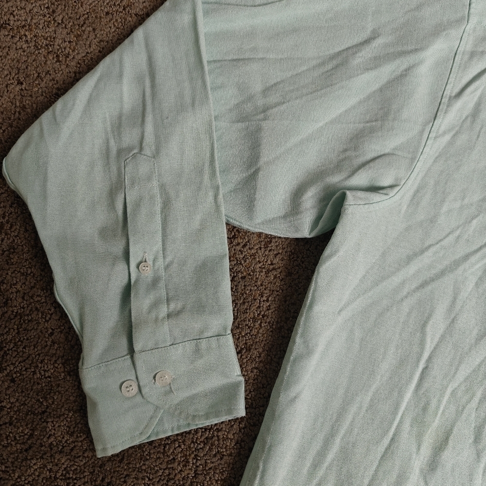 Lacoste Men's long sleeves Cotton Shirt | green | Sz: 44/XL - Picture 9 of 11